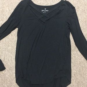 American eagle black long sleeve shirt